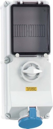 CEE socket outlet, disconnectable, with fuse 63 A 4 17521