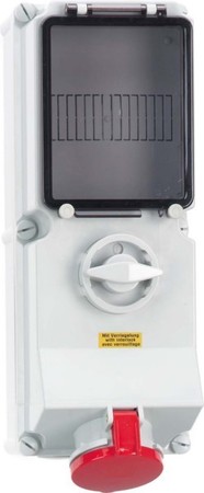 CEE socket outlet, disconnectable, with fuse 63 A 4 17522