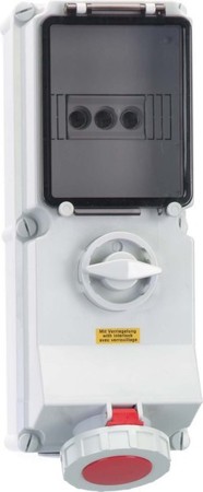 CEE socket outlet, disconnectable, with fuse 32 A 5 17004