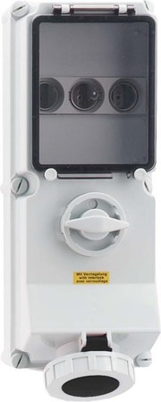 CEE socket outlet, disconnectable, with fuse 63 A 4 17547