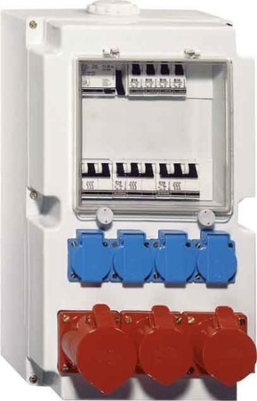 CEE socket outlet combination 2x16A5p400V 1x32A5p400V Z 54.22