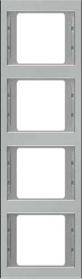 Cover frame for domestic switching devices 4 Vertical 1 13437004