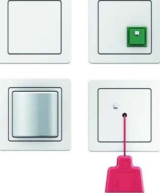 Handicapped person element for domestic switching devices  52006