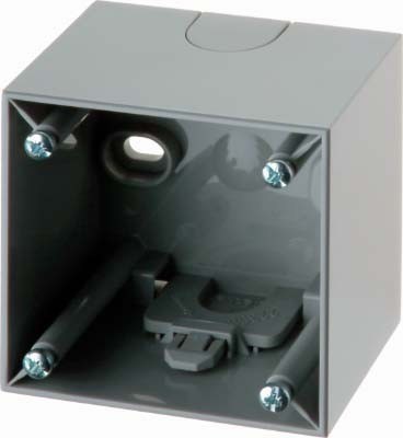 Surface mounted housing for flush mounted switching device  9115