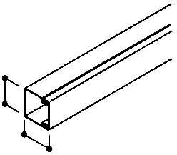 Installation duct 40 mm 40 mm 2000 mm 6246990