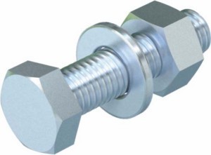 Hexagon head bolt Steel Hot dip galvanized 3160750