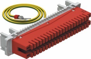 Telecommunication terminal strip Earthing strip LSA Plus 5084016