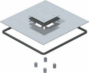 Mounting cover for underfloor draw-in box 282 mm 282 mm 7400613