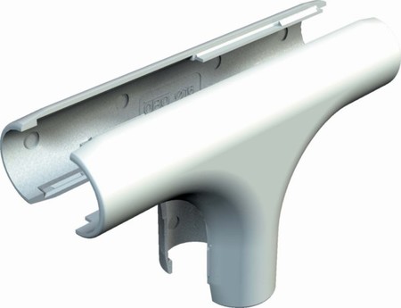 Tee for cable protection tubes Plastic PVC Untreated 2153994