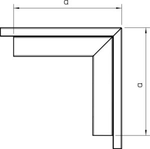 Outer corner for installation duct 60 mm 60 mm 6248047