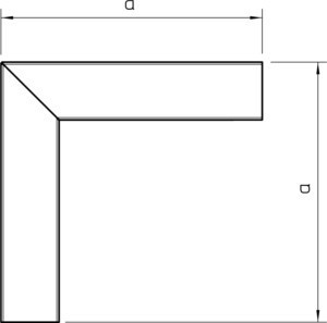 Flat bend for installation duct 40 mm 60 mm 6247504
