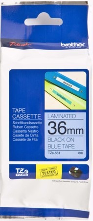 Labelling tape Black Blue 8 m TZE561