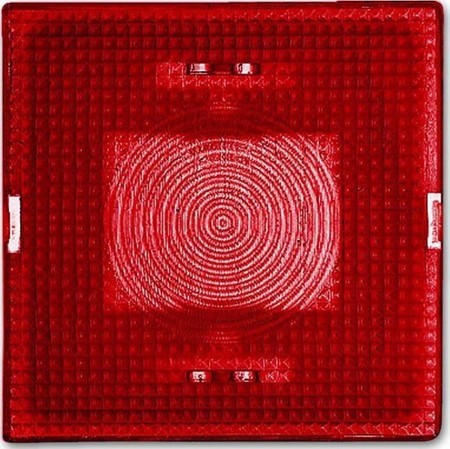 Hood for light signalling unit Lighting cap flat Red 1565-0-0209