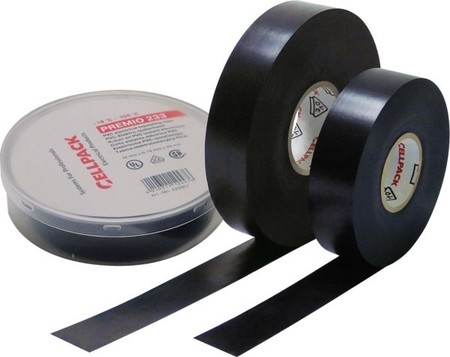 Adhesive tape 19 mm PVC Black 223609