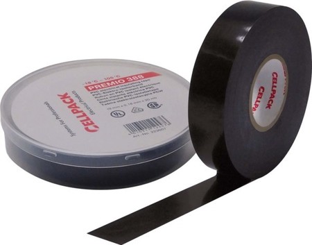 Adhesive tape 19 mm PVC Black 223605