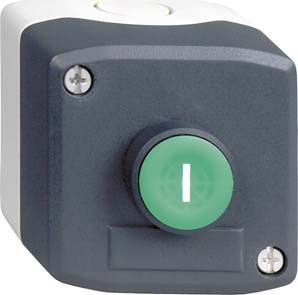 Push button, complete 1 Green Round XALD102E