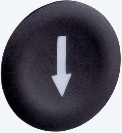 Legend plate for control circuit devices Round Flat Black ZBA335