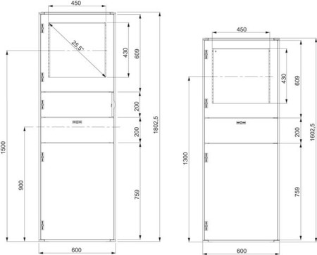 Enclosure/housing for PC, monitor or periphery 3 NSYSF16660PC