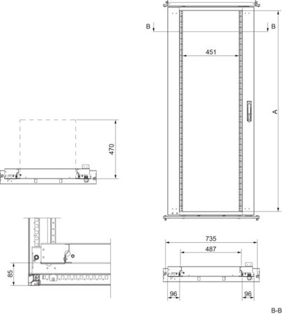 Component for installation (switchgear cabinet) 800 mm NSYRSWC36