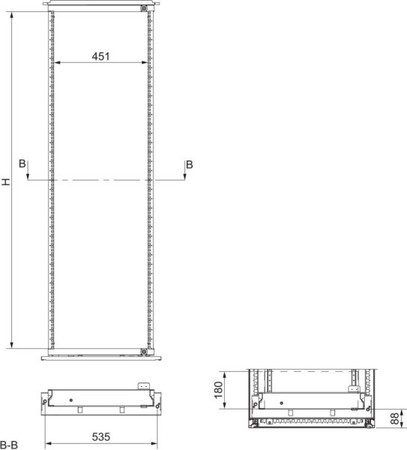 Component for installation (switchgear cabinet) 800 mm NSYRSW640