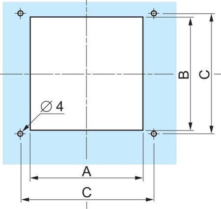 Ventilation plate (switchgear cabinet) 120 mm NSYCAG104X95LM