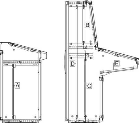 Mounting plate for distribution board 400 mm 800 mm NSYSPMP4080