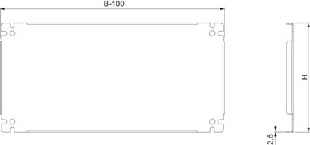 Mounting plate for distribution board 250 mm 800 mm NSYSPMP2580