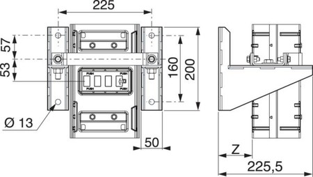 Mounting system for busbar trunk  KSB630ZV1