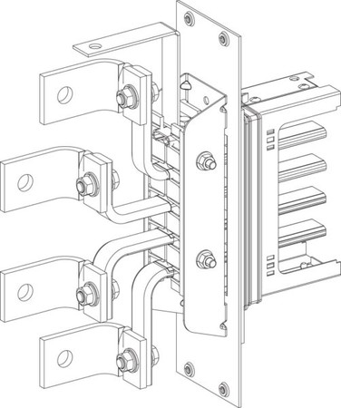 Feed unit for busbar trunk 250 A End Single KSA250AE4