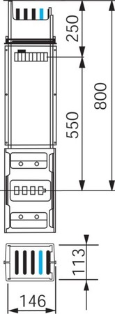 Busbar trunk unit for riser cable 5 4 630 A KSA630ED4081