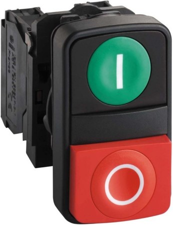 Push button, complete 2 Red/green Rectangular XB5AL73415