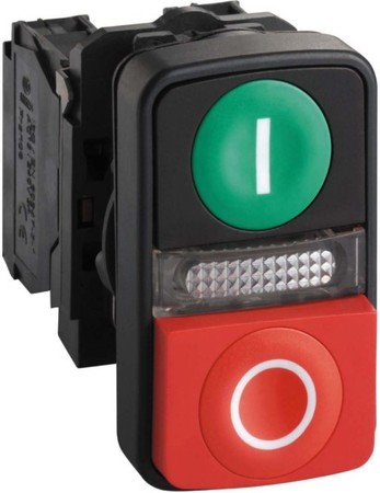 Push button, complete 2 Red/green Rectangular XB5AW73731B5