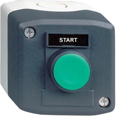 Push button, complete 1 Green Round XALD101H29