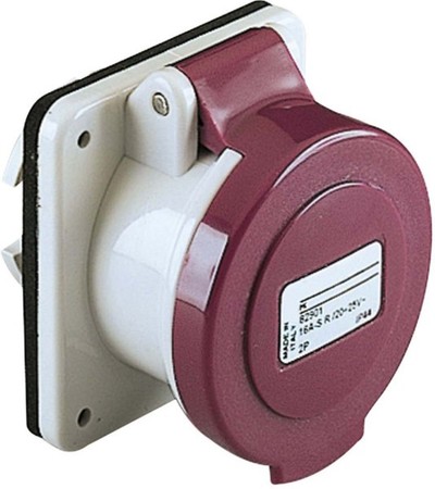 Panel-mounted CEE socket outlet 16 A 2 82901