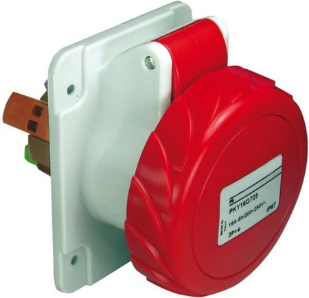 Panel-mounted CEE socket outlet 32 A 4 PKY32G735