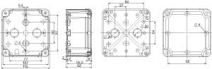 Empty cabinet 116 mm 116 mm 62 mm NSYTBP11116