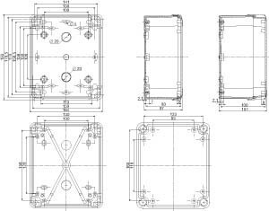 Empty cabinet 192 mm 164 mm 87 mm NSYTBP19168