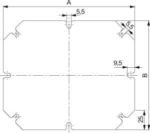 Mounting plate for distribution board 265 mm NSYAMPA3429TB