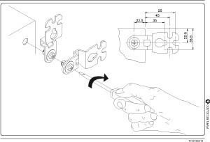 Component for arrangement / baying system (switchgear cabinet)  