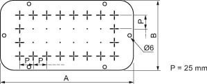 Gland plate for small distribution boards/switchgear cabinets  N