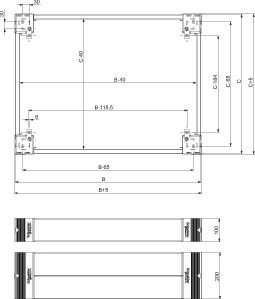 Base/base element (switchgear cabinet) Steel Grey NSYSPF12200