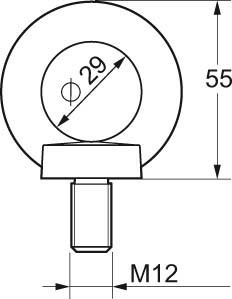 Component for transport (switchgear cabinet) 55 mm NSYSFEB