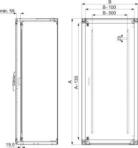 Door/operating panel (switchgear cabinet) Inner door NSYID168