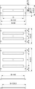 Front panel (switchgear cabinet) 800 mm 150 mm 1 NSYMUCH158