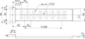 Component for installation (switchgear cabinet) 50 mm NSYMPS60