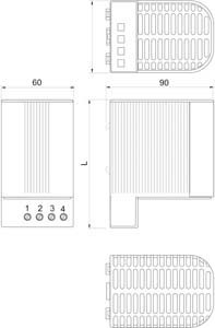 Heating (switchgear cabinet) 100 W 110 V 110 V NSYCR100WU2C