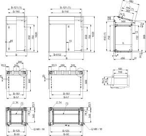 Desk system (switchgear cabinet) Console 600 mm 1000 mm NSYSD6R