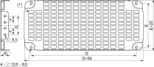 Mounting plate for distribution board 225 mm 800 mm NSYSTMP2280