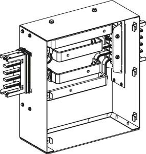 Feed unit for busbar trunk 250 A Centre Single KSA250ABT4