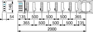 Busbar trunk unit Single 400 A 5 KSA400ED4208